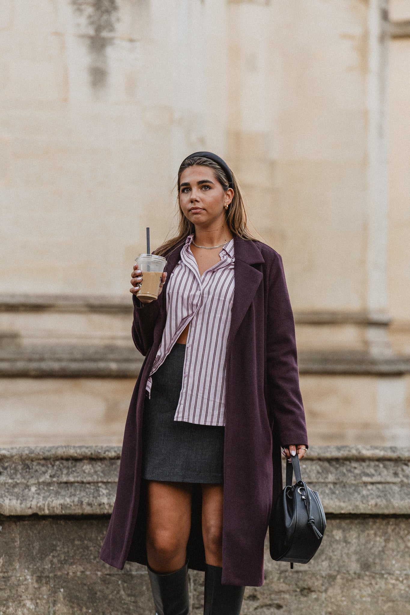 VMNELLY Short Skirt - Dark Grey Melange